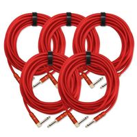 3x SET Pronomic Trendline INST-6R câble à instrument 6 m rouge