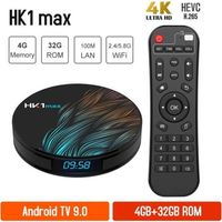 Activité-HK1MAX Smart tv box Android 10 4GB+32GB 24G-5GWifi BT40 RK3318 Quad Core 4K hk1 max Décodeur Netflix Media Player