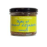 Tartinade de cèpes et piment d'Espelette pot de 90g Sabarot