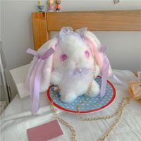 Lolita Bunny Sac à dos en peluche, sac messager à bandoulière en forme de lapin mignon pour enfants, cadeau N°3