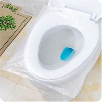 Ywei SET 6pcs Housse Tapis Siège Toilettes WC Papier Plastique Jetable Hôtel Voyage