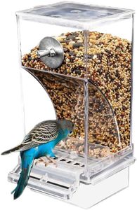 GAMELLE - ÉCUELLE Mangeoire Automatique Pour Oiseaux Perroquets En Acrylique Transparent Mangeoire Pour Perruches Canaris Perruches PinsonsJ3022