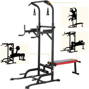 Banc De Musculation Multifonction Réglable – 5 Positions, Pliable, Support De Cuisse Et Corde De Traction Inclus, Pour Domicile Et Salle