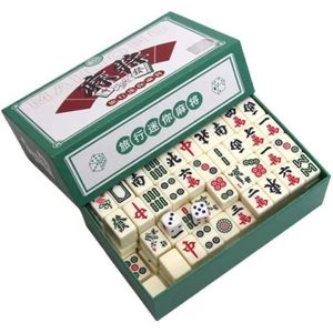 JEU SOCIÉTÉ - PLATEAU Mini Mahjong Chinois - Portable - 144 pièces - Jeu