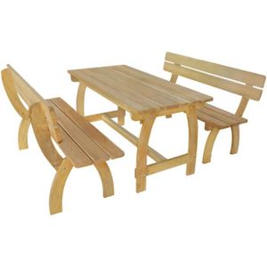 Ensemble table et chaise de jardin Table de brasserie - XINYSHOP - Pinède imprégnée F