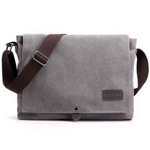 BESACE - SAC REPORTER Sac besace homme bandouliere vintage en toile pour Voyage Loisir Bureau Quotidien Ecole - Gris