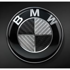 INSIGNE MARQUE AUTO Logo Emblème BMW 82mm Réel Fibre de Carbone Capot-