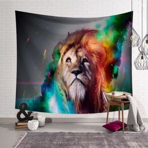COUVERTURE - PLAID Plaid Couverture Polaire Lion de Couleur Print Cou