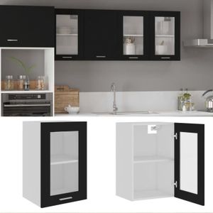 buffet bas buffet de cuisine meuble commode rangement contemporain noir brillant 110x34x75 cm agglomere cdiscount maison