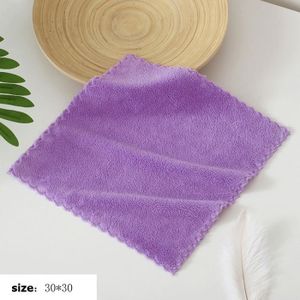 EPONGE - CHIFFON couleur violet taille 5pcs Chiffon de nettoyage de cuisine plus épais, tampon à récurer absorbant, serviettes