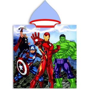 SORTIE DE BAIN Poncho de bain à capuche Avengers Marvel 55 X 110 cm