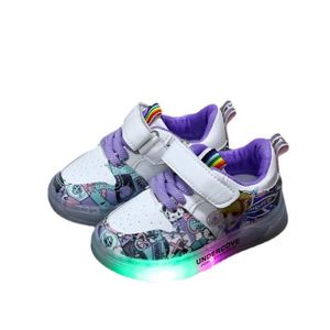 BASKET Baskets LED violettes pour enfants - VITATA - Printemps/Automne - Scratch - Mode