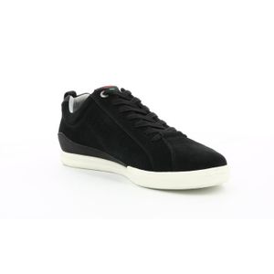 basket cuir noir homme