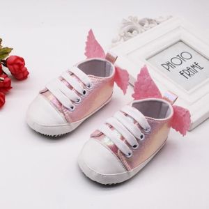 Newborn Baby Boy blanc pour bébé Chaussures bébé en cuir souple Prewalker Baskets Sneaker 