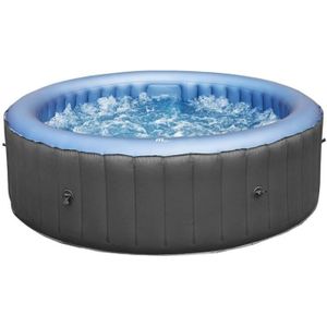 SPA COMPLET - KIT SPA MSPA - Spa gonflable rond BERGEN - 6 places Gris