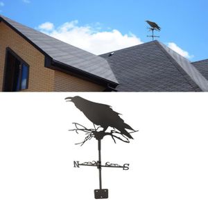 GIROUETTE - CADRAN SURENHAP Girouette d’ornement de corbeau Girouette corbeau ornement girouette girouette fer métal girouette pour jardin artificiel