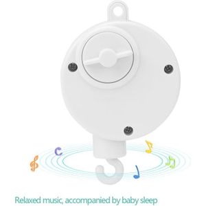 MOBILE Boîte à musique pour lit de bébé - VGEBY - Mobile avec mouvement d'horlogerie - Cloche cintre - Blanc