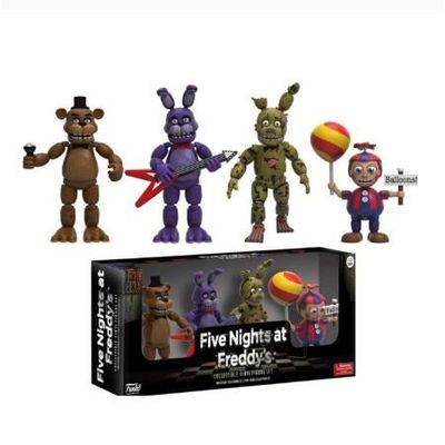 Figurine - Lot de 4 personnages - Freddy, Chica, Bonnie, Funtime