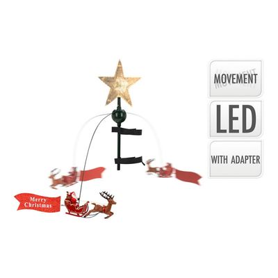Support Pour Cime De Sapin De Noël - Universel, Rotatif, Avec Accessoires Réglables
