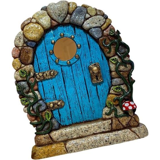 Porte De Fée En Bois Pour Jardin - Décoration Magique Miniature Pour Arbre, Pot, Terrarium Ou Chambre D'enfant - 8