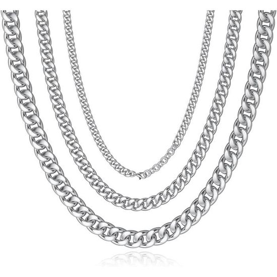 Chaîne En Argent Sterling 925 Homme – Maille Cubaine/Figaro 3 Mm Ou 5 Mm, Longueurs 36 à 71 Cm - 10