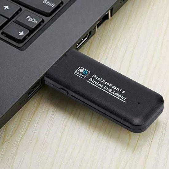 Adaptateur USB TV sans fil WiFi double bande 5 GHz2,4 GHz AC 1200 Mbits USB WiFi Dongle USB