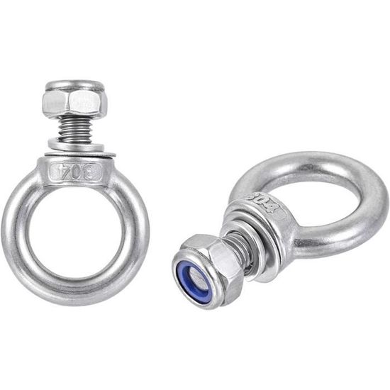 Anneaux Soudés Inox 304 - Lot De 4, Diamètre 80mm Pour Suspension