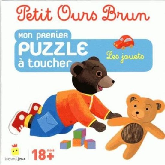 Livre - Petit Ours Brun ; mon premier puzzle à toucher les jouets