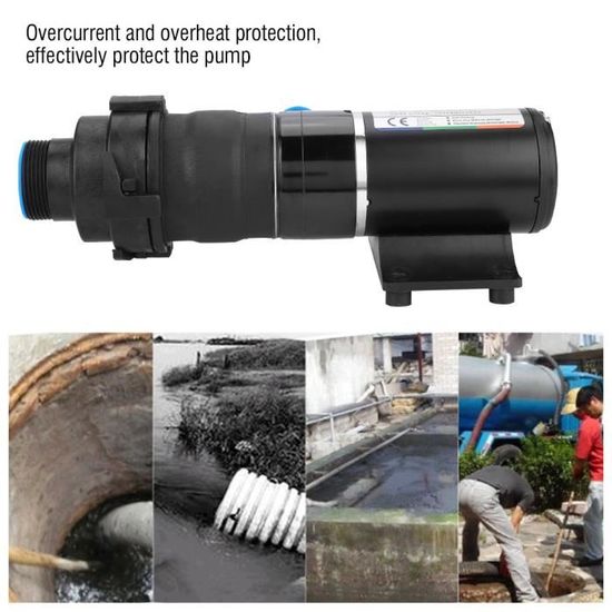 Pompe à Eaux Usées Auto-amorçante 12V 12GPM Pour Bateau / Remorque - Macérateur Amarine-Made