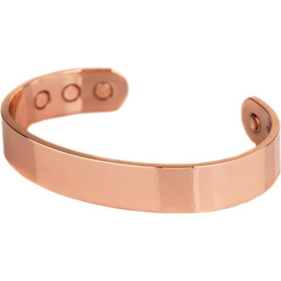 Bracelet Magnétique En Cuivre Pur - 6 Aimants Puissants, Unisexe, Taille M (poignet 16,5-19,5 Cm) - 8
