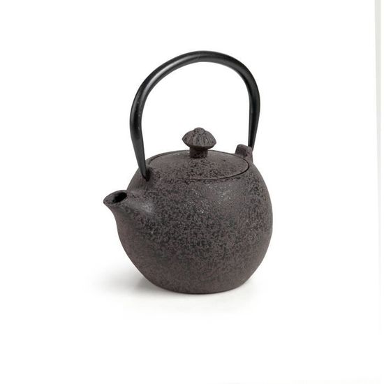 Théière En Fonte IBILI Lamam 1,1L - Intérieur émaillé, Compatible Induction - Avec Filtre Inox Et Poignée Rabattable