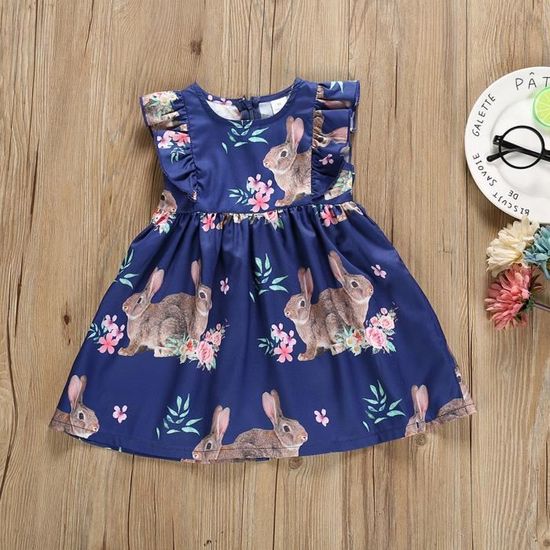 Robe Anavini Pour Fille Taille 4 Ans – Rose à Pois Verts, Idéale Pour Pâques Et été