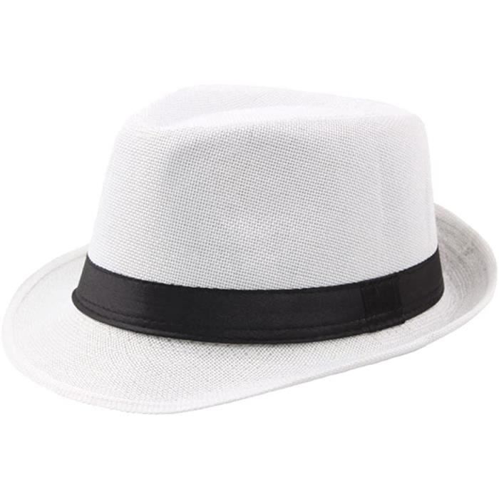 Chapeau Panama Fedora Homme Epoch - Large Bord - Paille Légère Avec Mentonnière - Taille Unique
