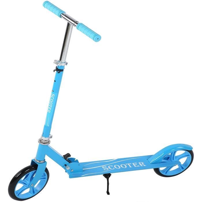 Vinnyooc Trottinette Pliable Réglable 89-104 Cm – Frein à Main, Roues PU 20 Cm, Charge 100 Kg, Pour Adulte Et Enfant