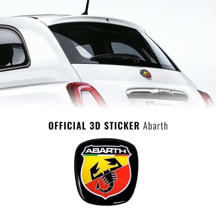 Autocollant 3D Abarth Officiel Logo de Remplacement pour Fiat 500