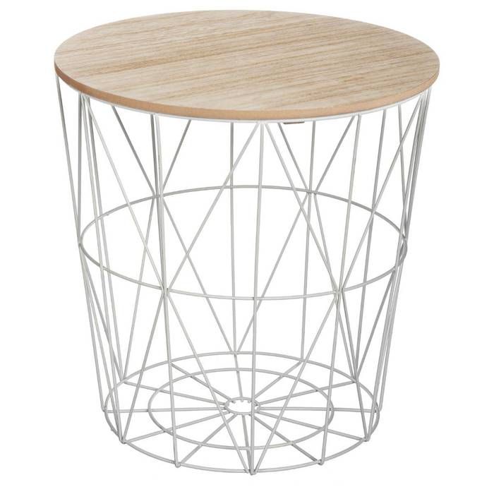 Table à café Kumi - D 39.5 x 41 cm Gris Gris Et Beige