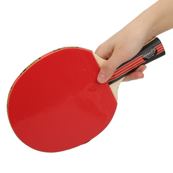 REGAIL Adulte Adolescent Simple Tennis De Table Raquettes Entraînement Pratique Avec Sac De Rangement (sac rouge 8018)-REN
