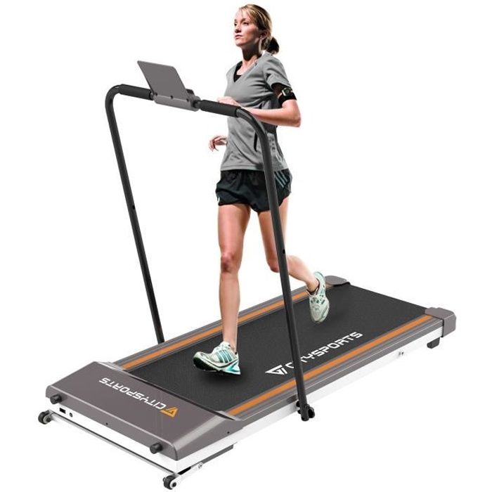 CITYSPORTS Tapis de Course Electrique Pliable, Moteur 500W, Vitesse Réglable, Ecran LCD, Idéal pour la Maison et Le Bureau