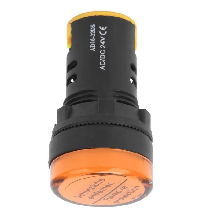10 pièces BERM LED indicateur de puissance lumière semi-conducteur lampe à économie d'énergie φ22mm 24 V AD16-22D / S (jaune)