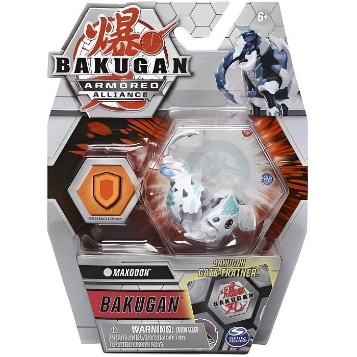 Bakugan Battle Planet - Maxodon + Carte - Boule Blanche - Figurine - Jouet Garcon