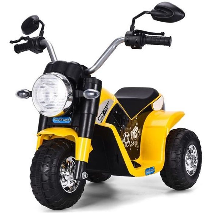 GIANTEX Moto Électrique pour Enfants à 3 Roues en PE Antidérapantes,3-4Km/H, Cadeau Idéal pour Garçons et Filles de 3 à 8 Ans