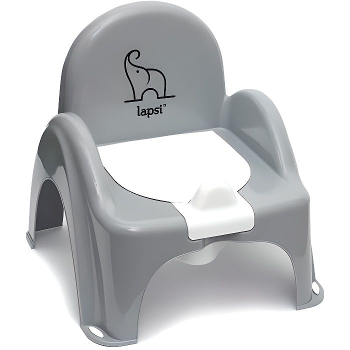 LAPSI® Premier Pot Bébé Toilette Avec Un Couvercle, Antidérapant Petit Pot Toilette Bébé, Wc Enfant, Anatomique Pot Bébé, Gris