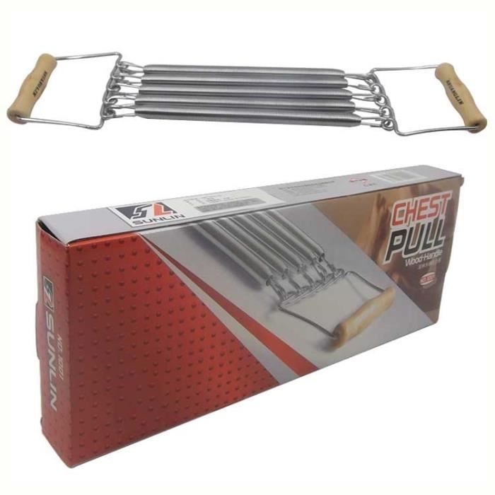 Manche en bois de câble à ressort extenseur pratiquant le muscle pectoral