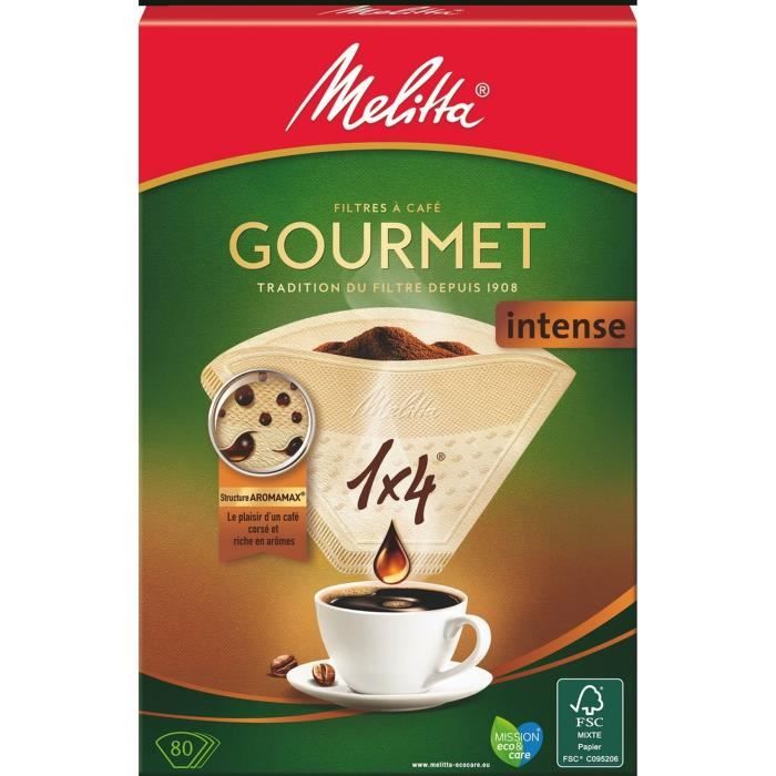 MELITTA 80 filtres à café Gourmet Intense 1x4