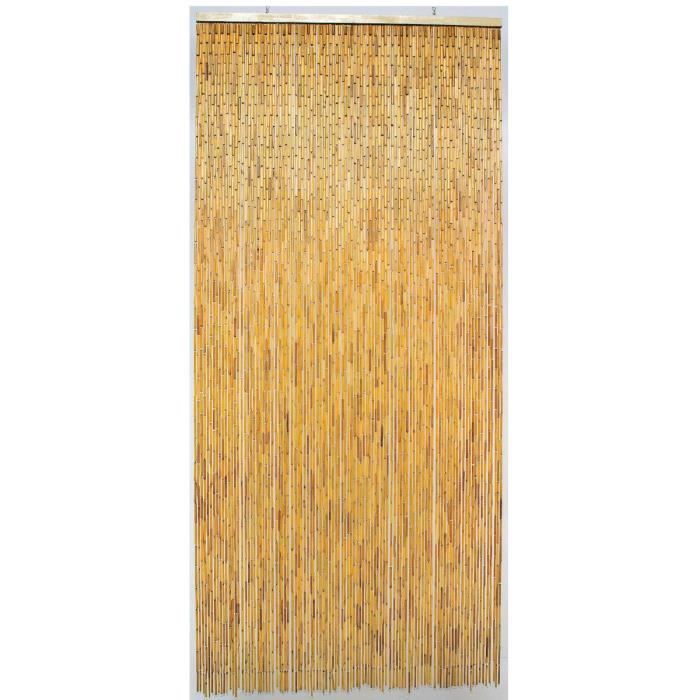 Rideau de porte Bambou Naturel Morel 100 x 220cm