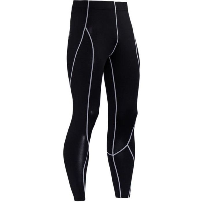 Legging Sport Homme Collant Running Fitness Pantalon De Compression Slim Fit Respirant Gris S