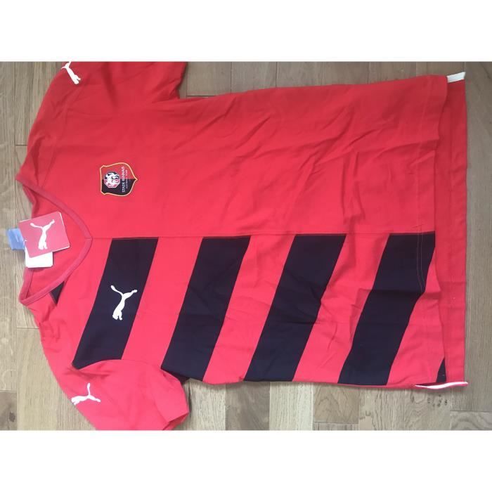 Puma T shirt Football Stade Rennais rouge et noir Neuf