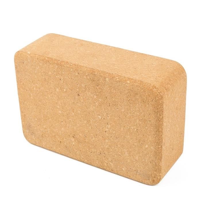 Brique Yoga en liège - Fabrication écologique - 22,5 cm x 15 cm x 7,5 cm