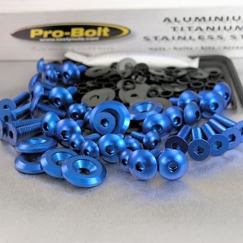 Kit visserie carénage yamaha xj6 diversion 2009+ (28 pièces) (bleu)