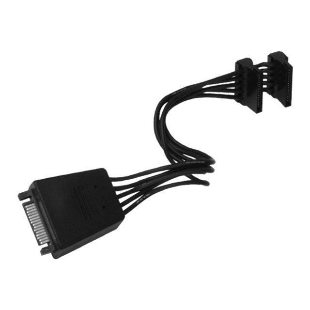 SilverStone SST-CP06-E2 - Câble adaptateur un à quatre connecteurs SATA (Super Flexible), deux condensateurs 2200μF